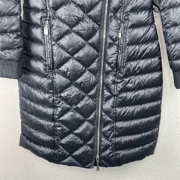 RARE Escada Sport Genuine Fur/Shearling Biker Down Puffer Jacket Coat EU 36 US 6 - Picture 8 of 16